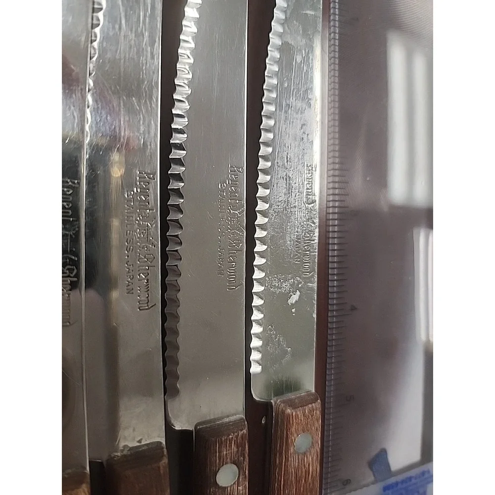 Set  Of 6 VTG ‎ Regent Sherwood Steak Knives Stainless. Made In Japan.